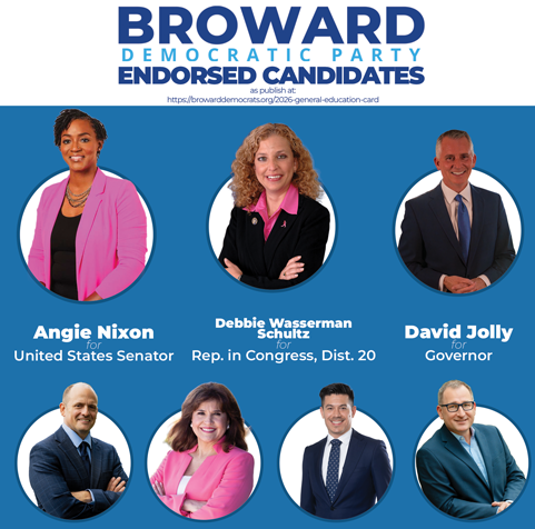 Broward Democrats Endorsed Slate Card